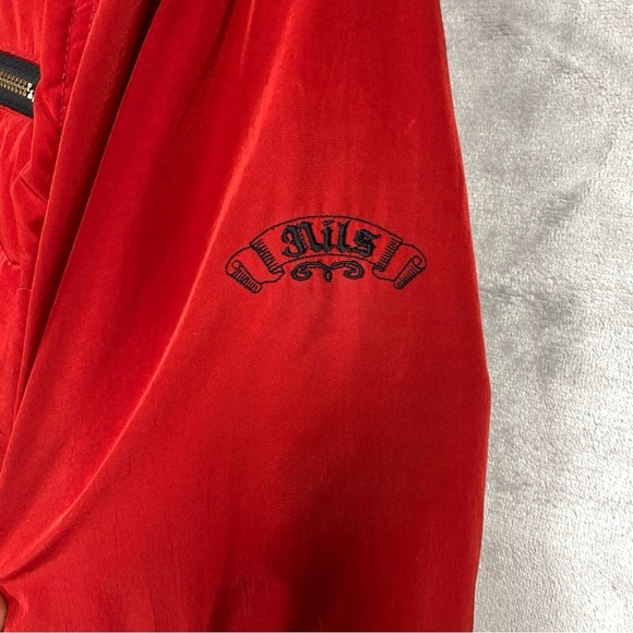 Vintage Nils Skiwear Puffer Long Jacket Size 12 Red Down 550Fill USA - Picture 4 of 16